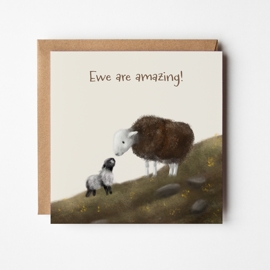 Ewe are Amazing Herdwick Sheep Greetings Card