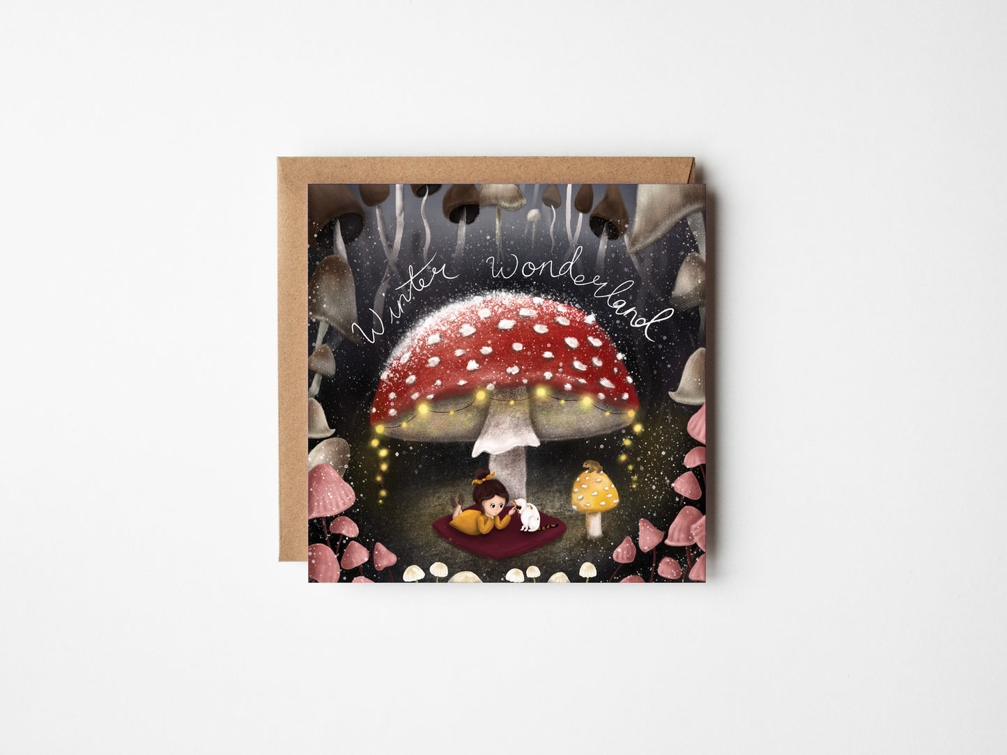 Winter Wonderland Mushroom Christmas Card