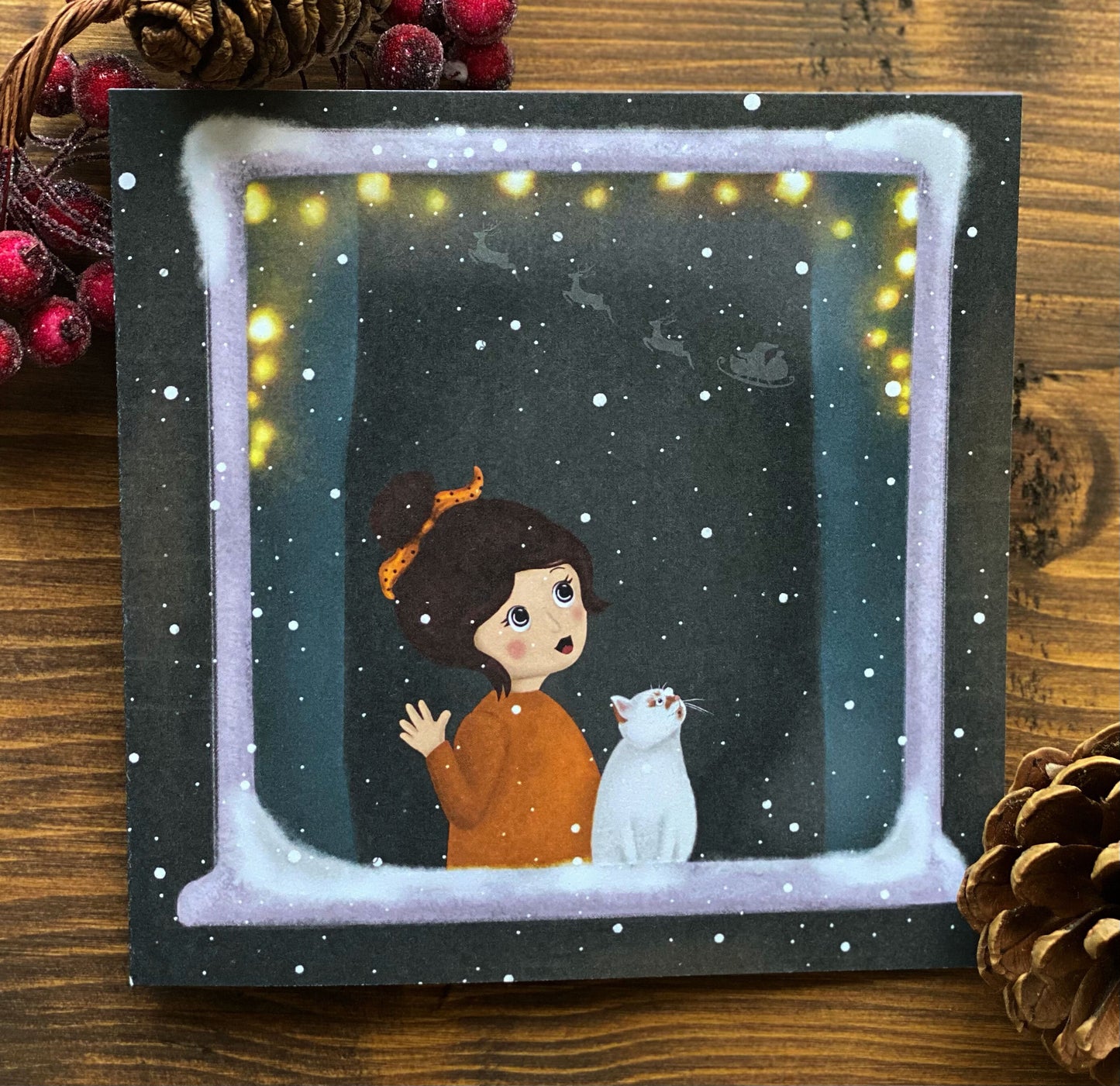 'I Saw Father Christmas' Illustrated Christmas Card