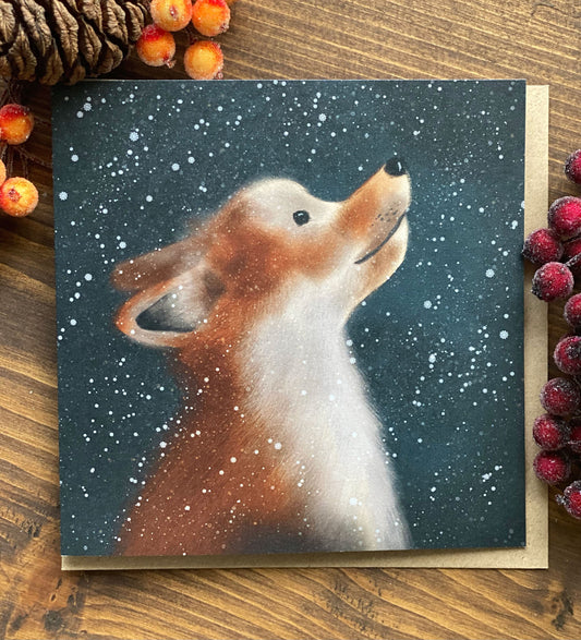 Fox in the Snow Christmas Card