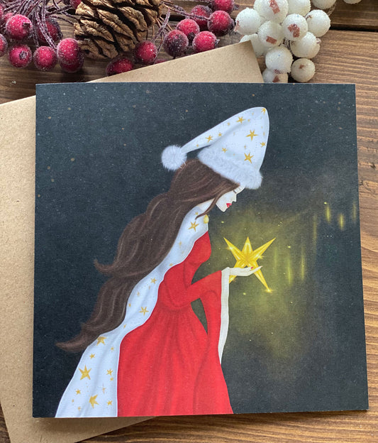 Christmas Queen Illustrated Christmas Card
