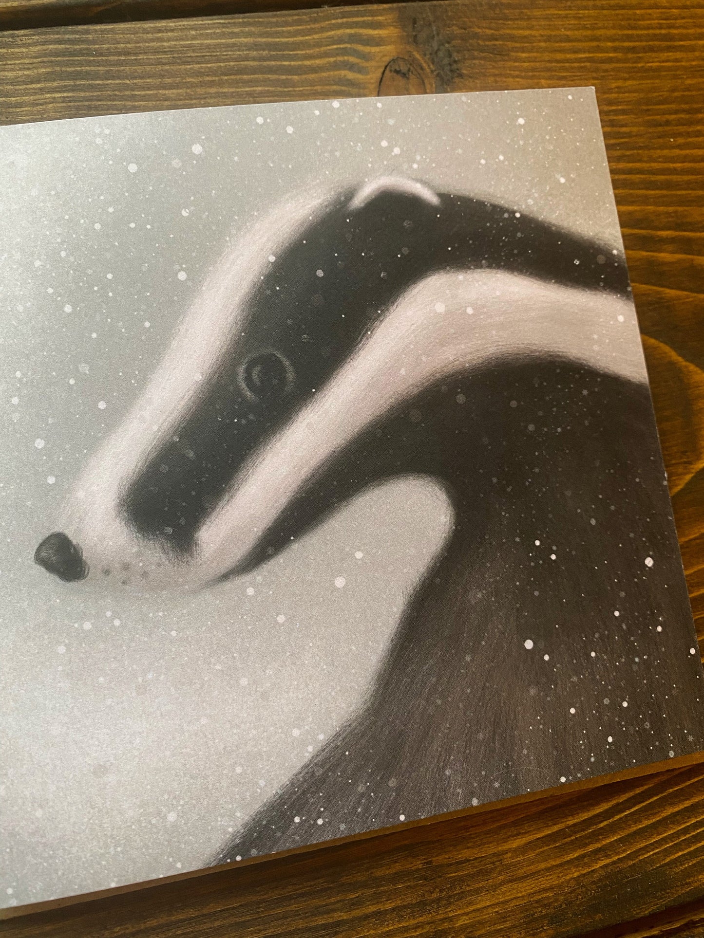 Winter Badger Greeting Card