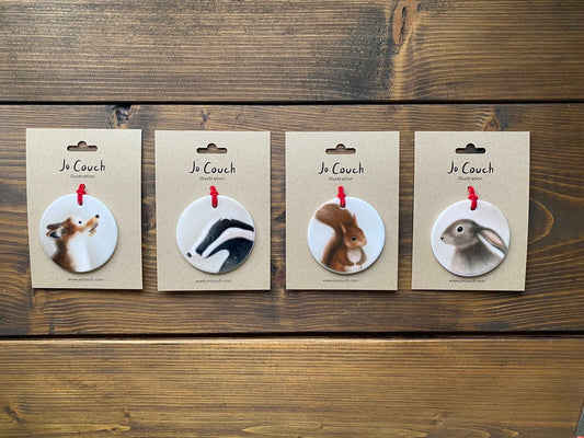 Woodland Animals Ceramic Hanging decorations (single)