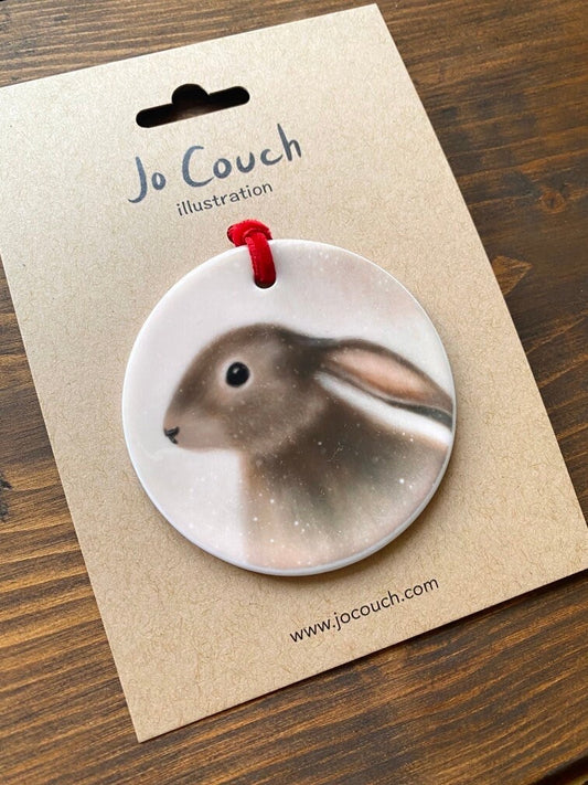 Woodland Hare Ceramic Hanging decorations (single) - END OF LINE SALE (Copy)