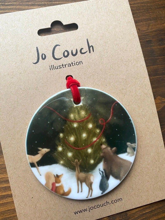 All Round the Tree Christmas Ceramic Hanging decorations (single) - END OF LINE SALE