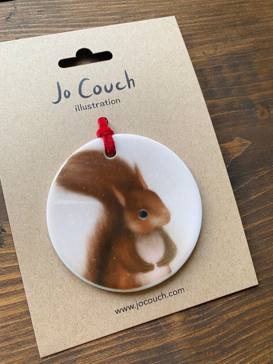 Woodland Squirrel Ceramic Hanging decorations (single) - END OF LINE SALE