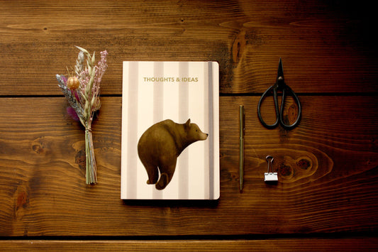 Luxury A5 Lined Bear Notebook