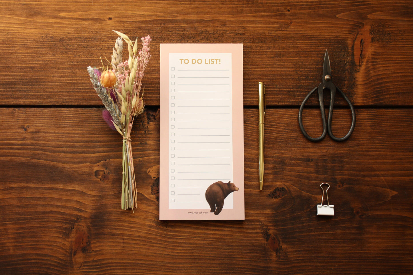 Bear Design To Do List Pad