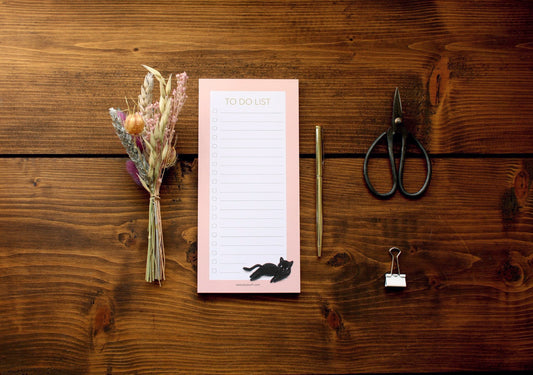 Black Cat Design To Do List Pad