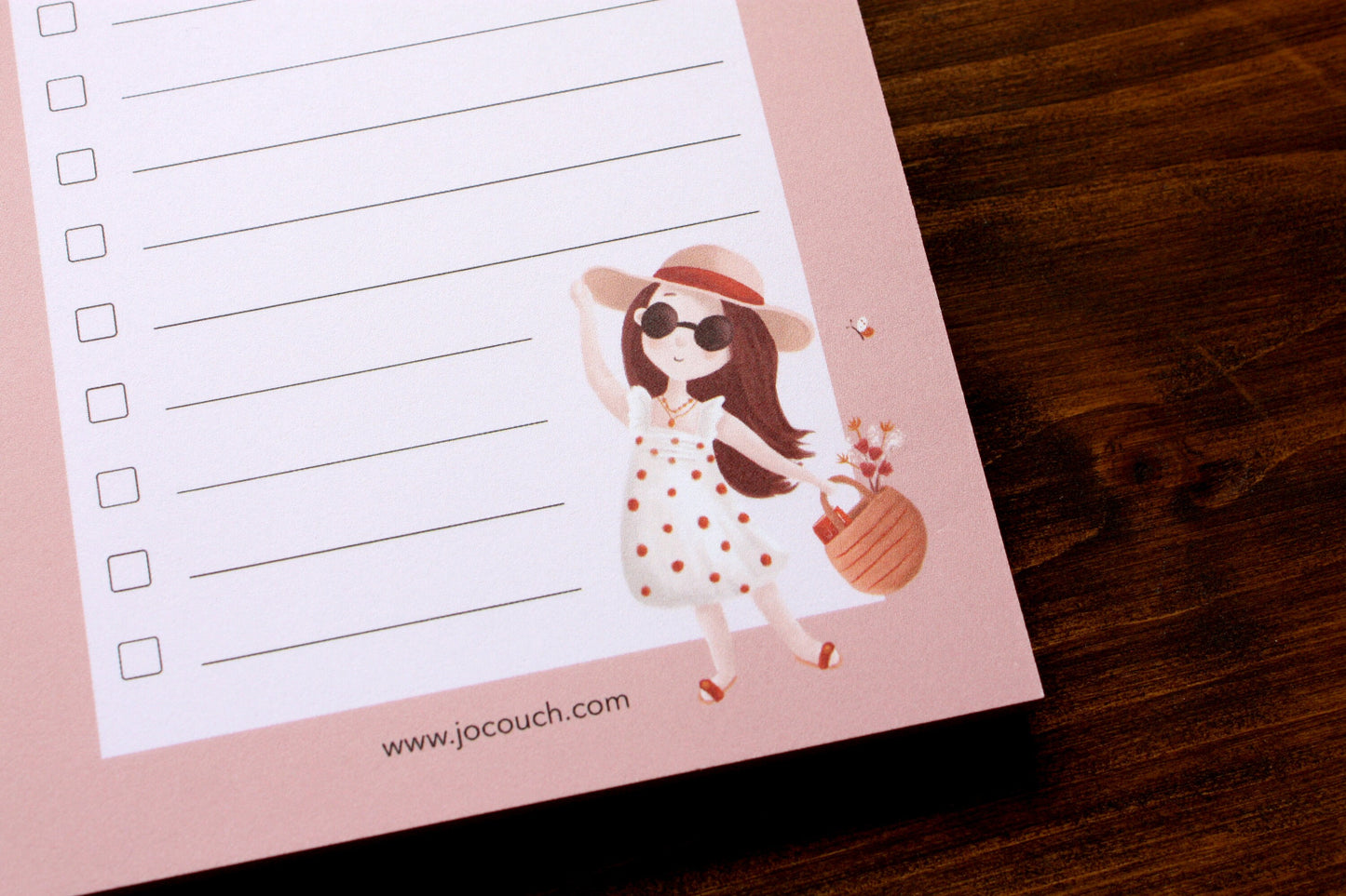 Sunhat Girl Design To Do List Pad