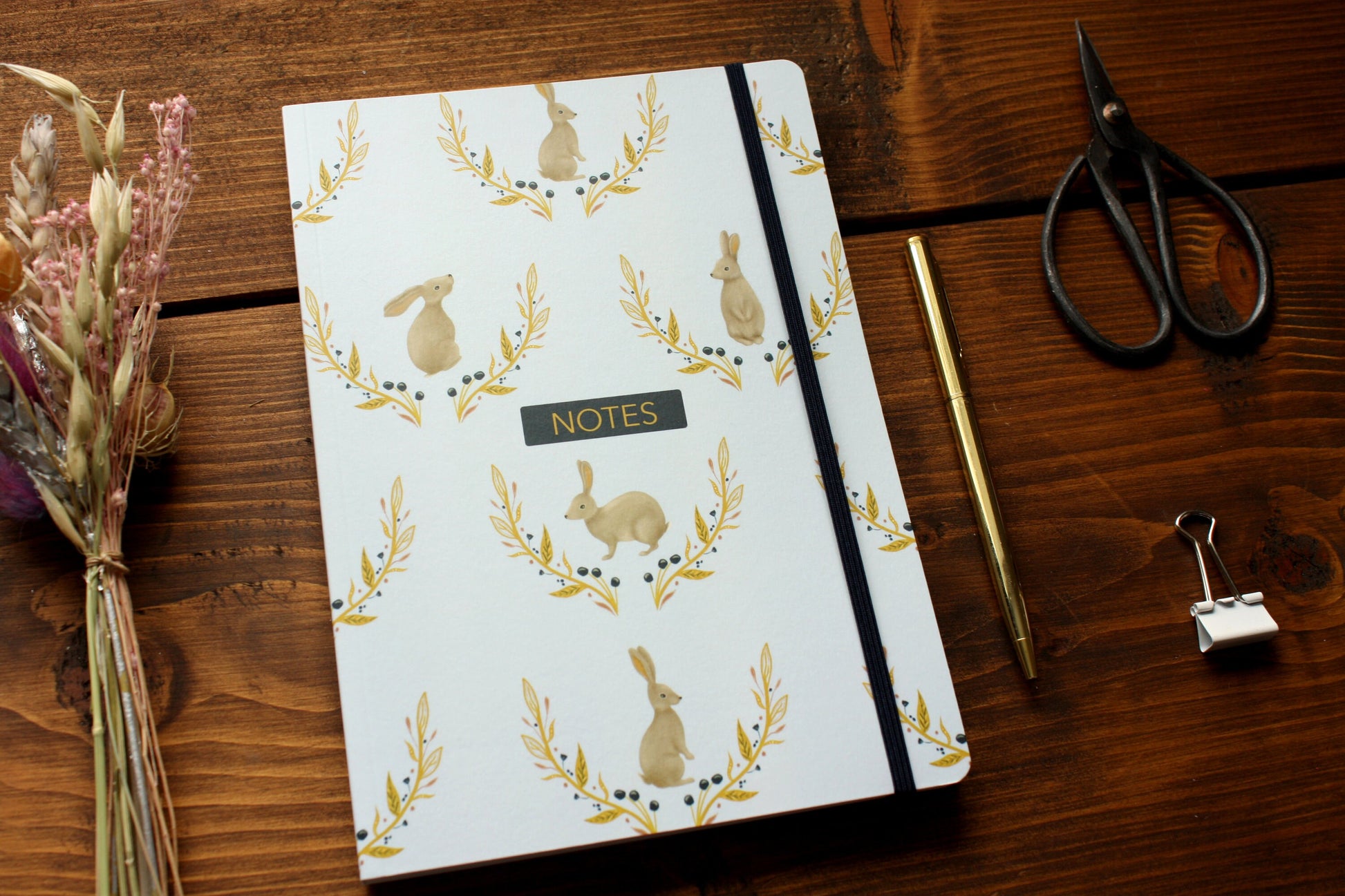 Luxury A5 Lined Rabbits Notebook – Jo Couch Illustration