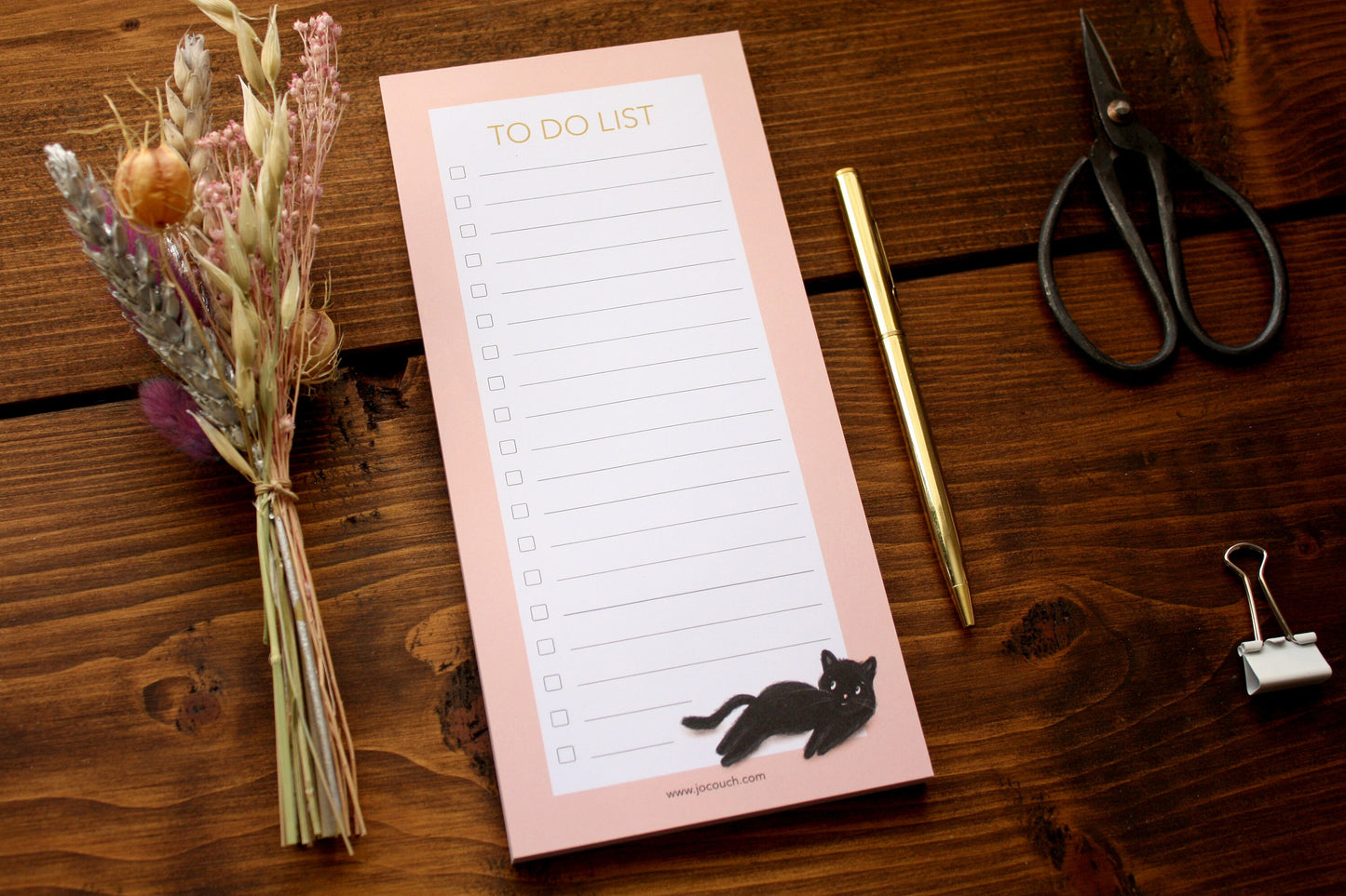 Black Cat Design To Do List Pad