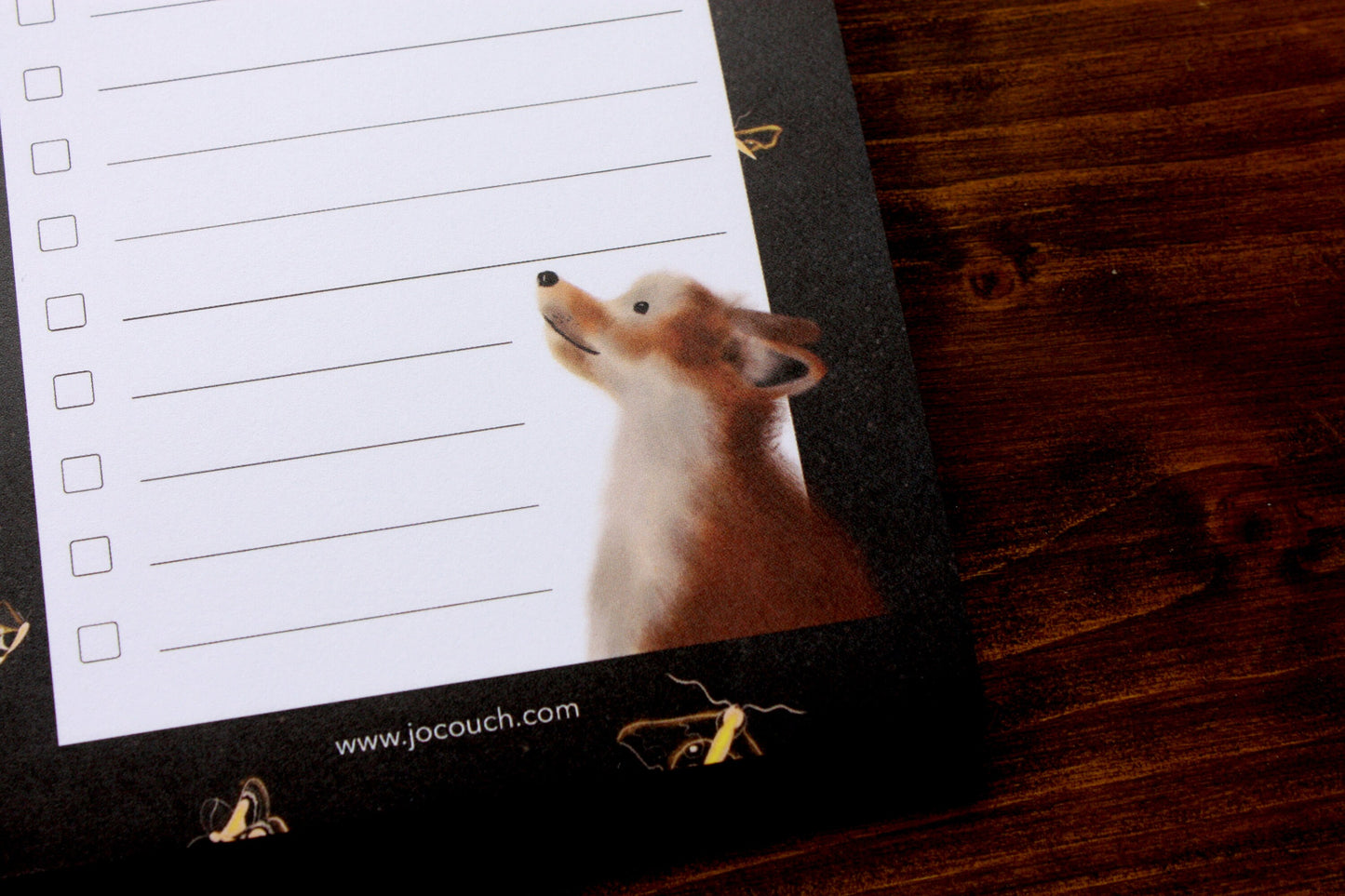 Fox & Moths Design To Do List Pad