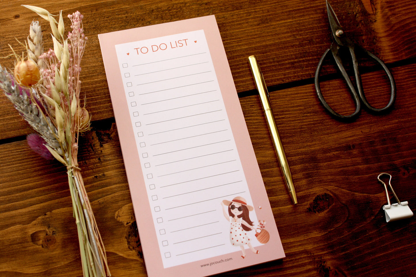 Sunhat Girl Design To Do List Pad