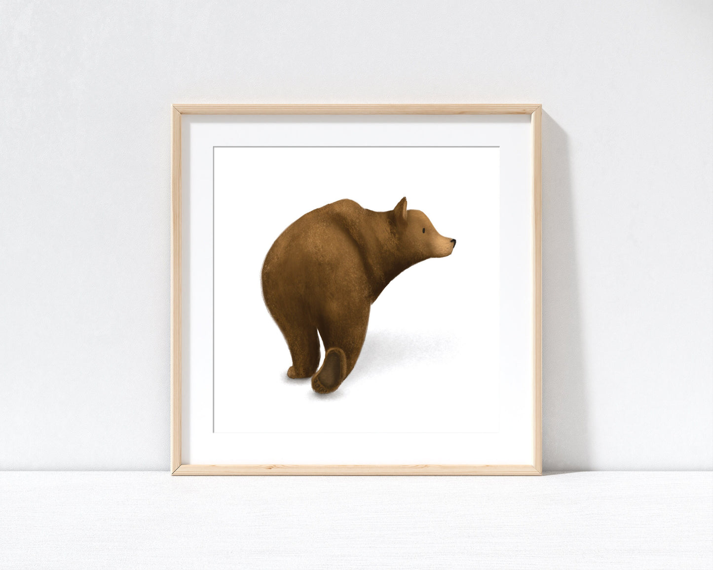 Bear Print with 9" x 9" Mount (Unframed)