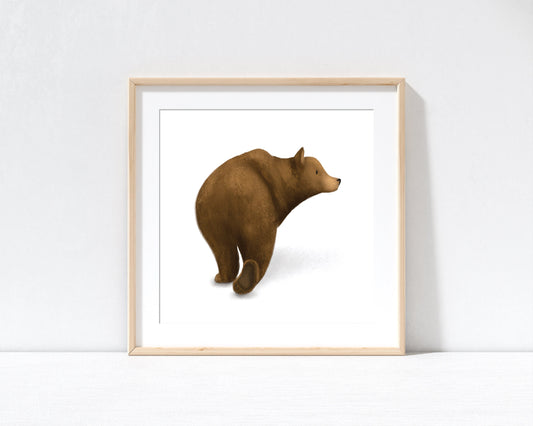 Bear Print with 9" x 9" Mount (Unframed)