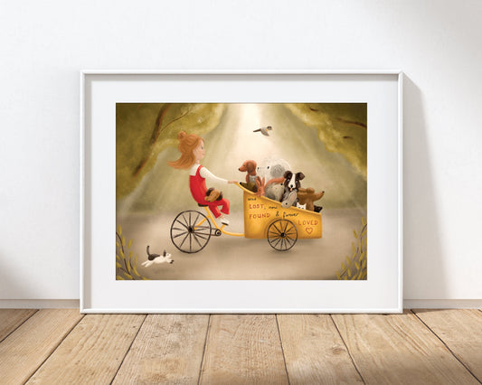Lost & Found Animal Print with 16" x 12" Mount  (Unframed)