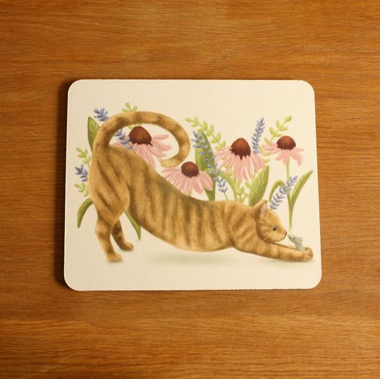 Ginger cat design mouse pad for the office, mouse mat, mousepad, home office, desk accessories