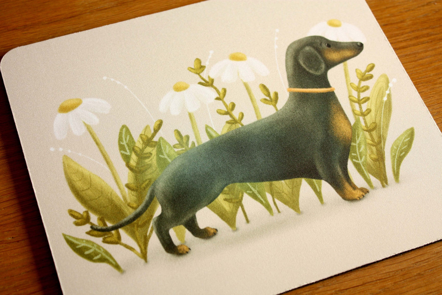 Sausage Dog design mouse pad for the office, Daschund dog, mouse mat, mousepad, home office, desk accessories