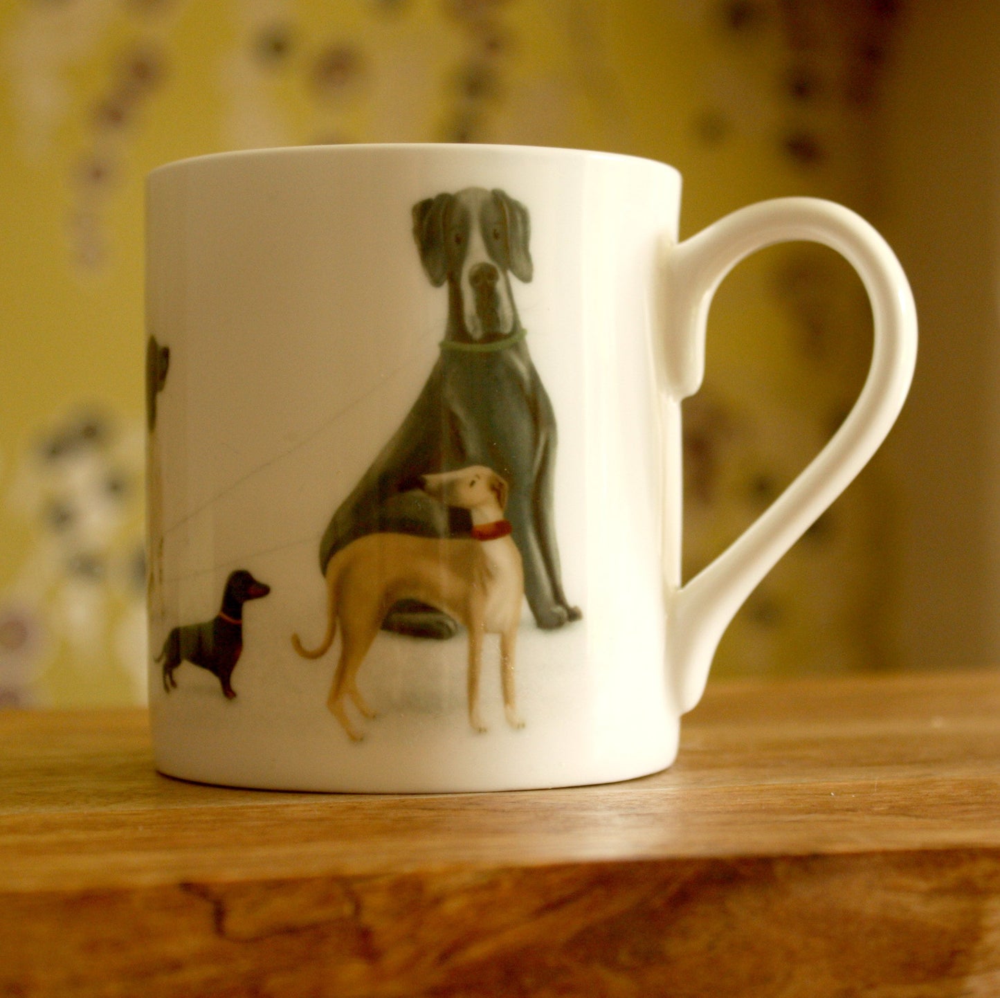 Dogs mug, bone china mug (double sided), dog lover gift, new home, gift