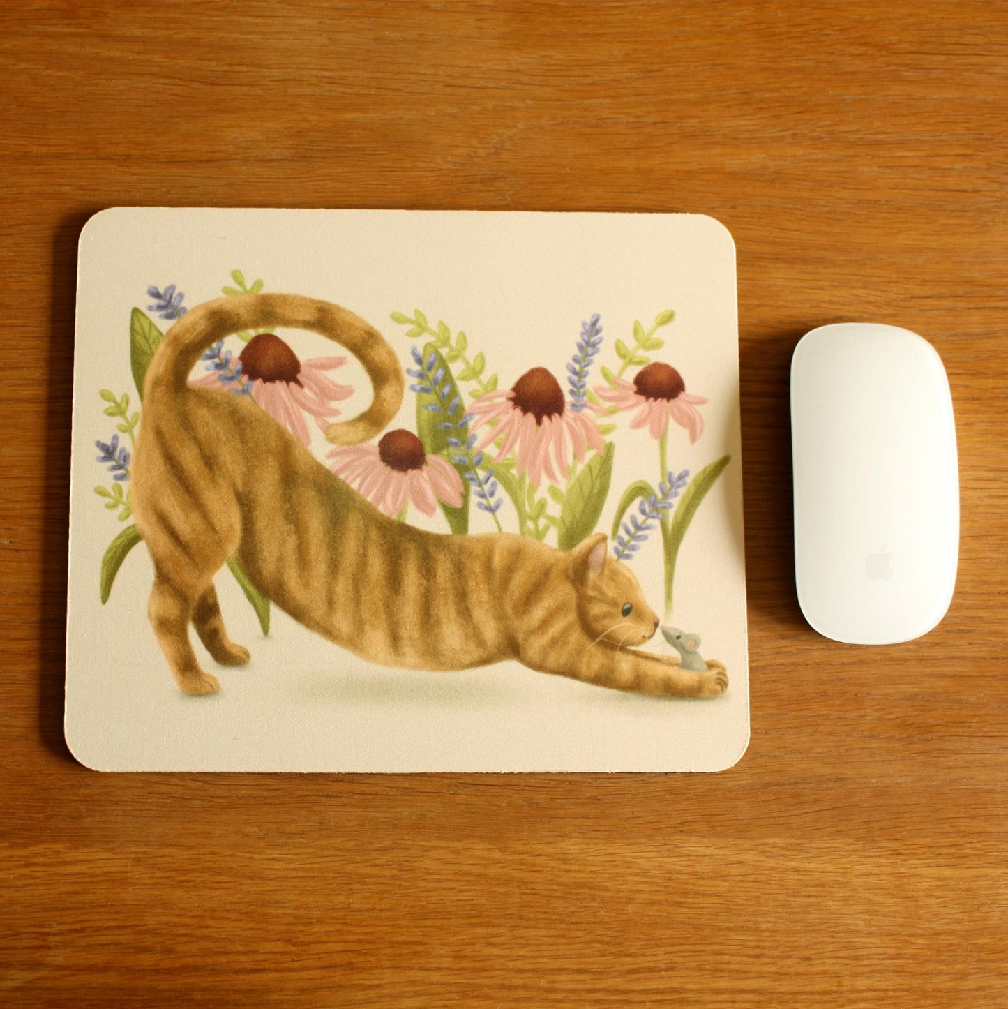 Ginger cat design mouse pad for the office, mouse mat, mousepad, home office, desk accessories