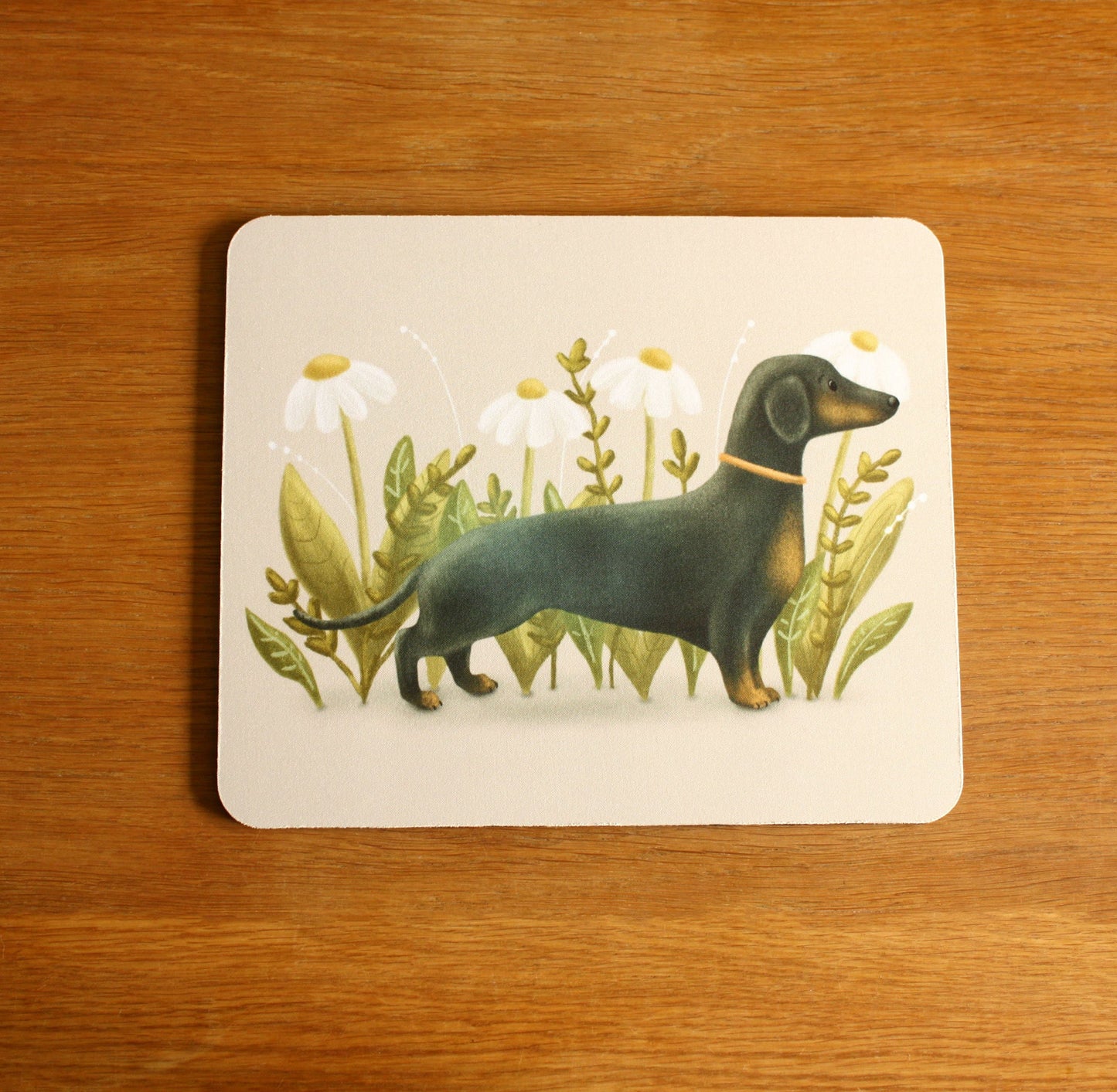 Sausage Dog design mouse pad for the office, Daschund dog, mouse mat, mousepad, home office, desk accessories