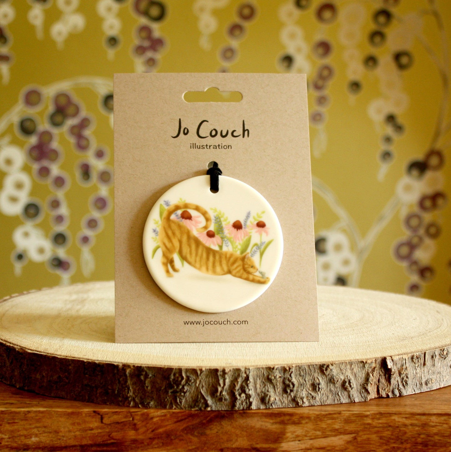 Ginger cat ceramic ornament, cat lover gift, animal, decoration, letterbox gift, keepsake