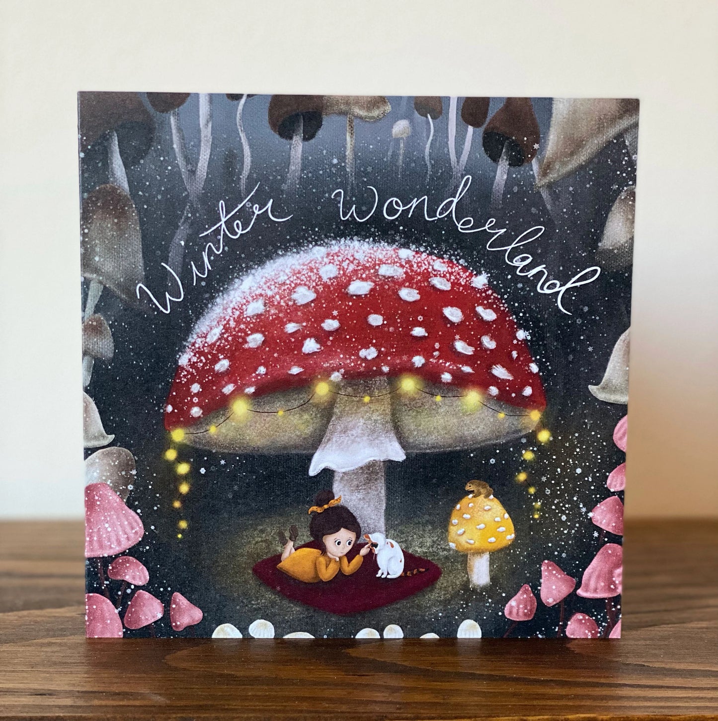 Winter Wonderland Mushroom Christmas Card