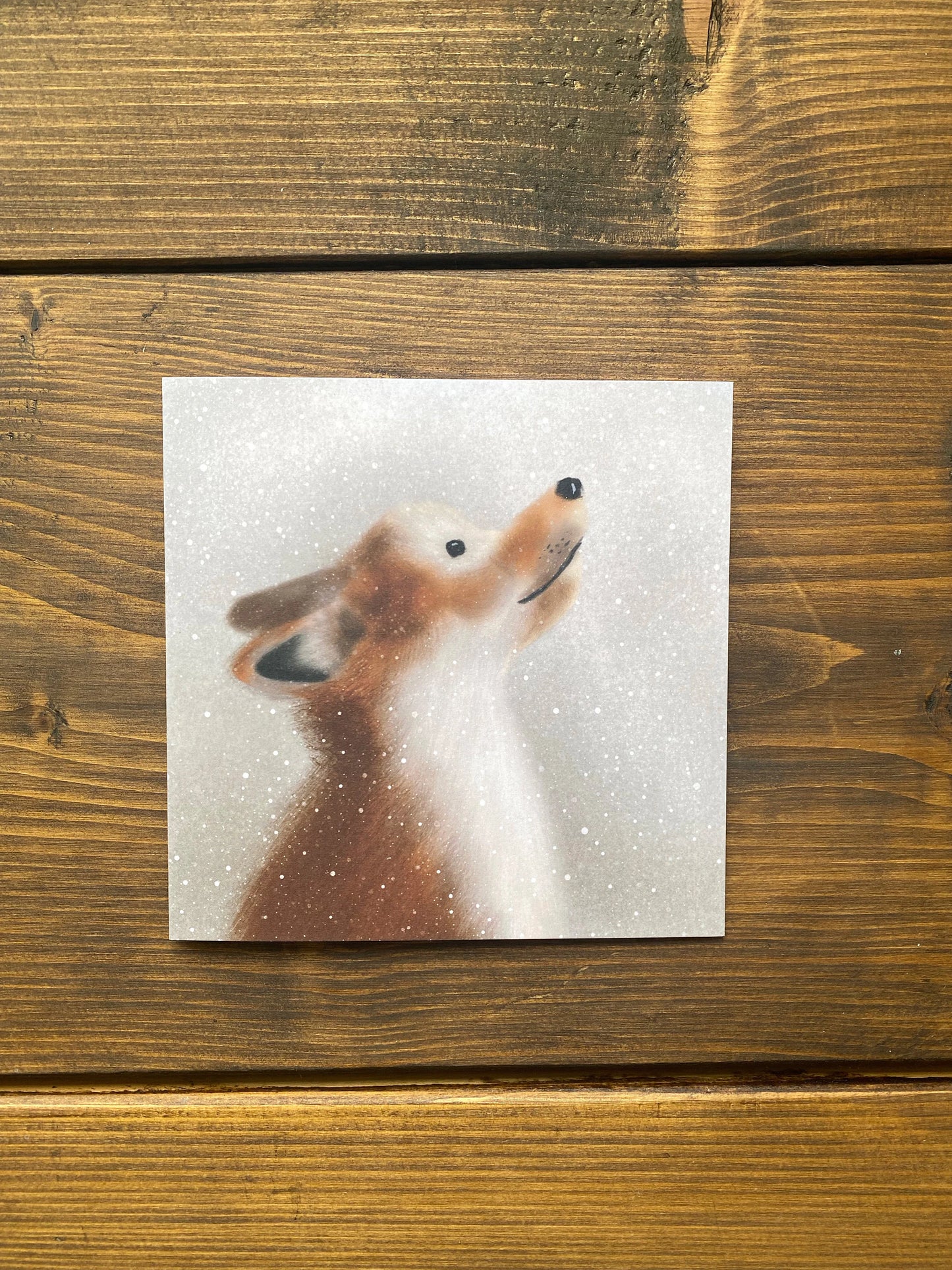 Pack of Four Woodland Animal Winter Greeting Cards