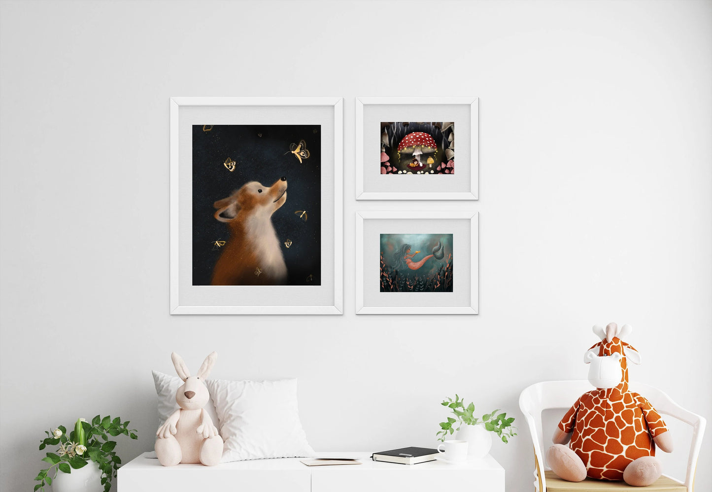 Mermaid Print with 14" x 11" Mount (Unframed)